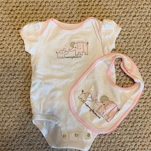 Carters bodysuit with matching bib